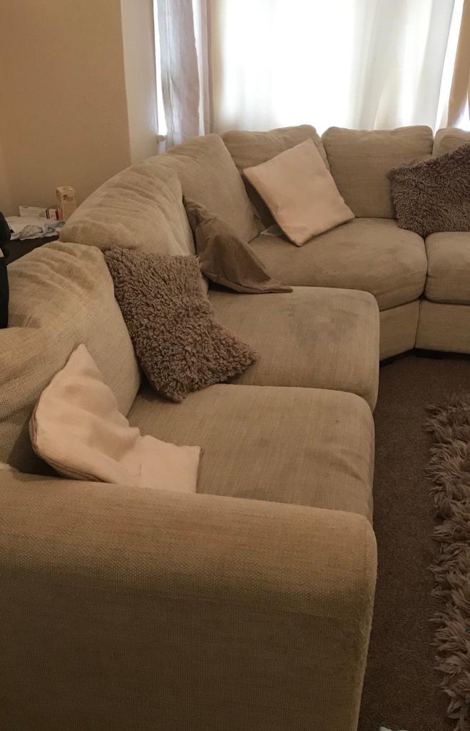 Large cream corner sofa in SouthendonSea, Essex Gumtree