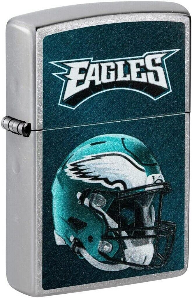 Zippo 48444, зажигалка Philadelphia Eagles NFL, отделка Street Chrome