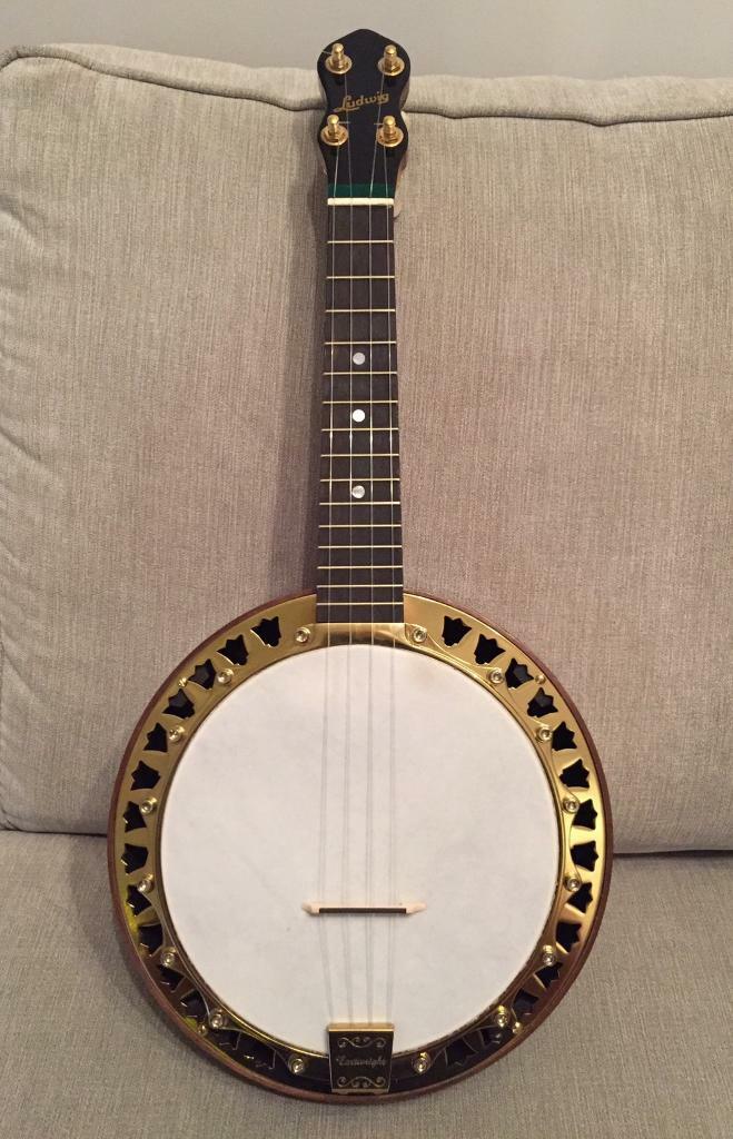 Banjolele ukulele banjo ludwig crown gold copy made by Phil cartwright