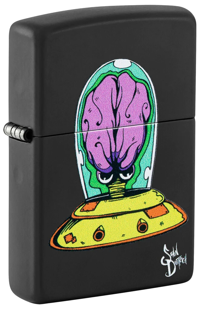 Zippo 48683, дизайн космического корабля Шона Дитриха, черная матовая зажигалка