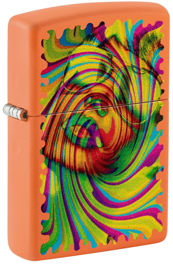 Zippo 48580, женщина в солнцезащитных очках в стиле поп-арт, матовая оранжевая зажигалка