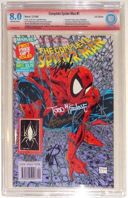 CBCS 8.0 COMPLETE SPIDER-MAN #1~MARVEL COMICS UK~SIGNED STAN LEE~McFARLANE~MORE!