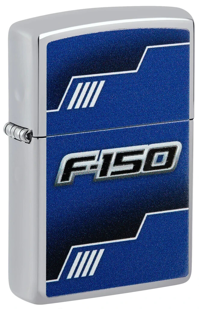 Zippo 48403, дизайн логотипа грузовика Ford F-150, полированная хромированная зажигалка