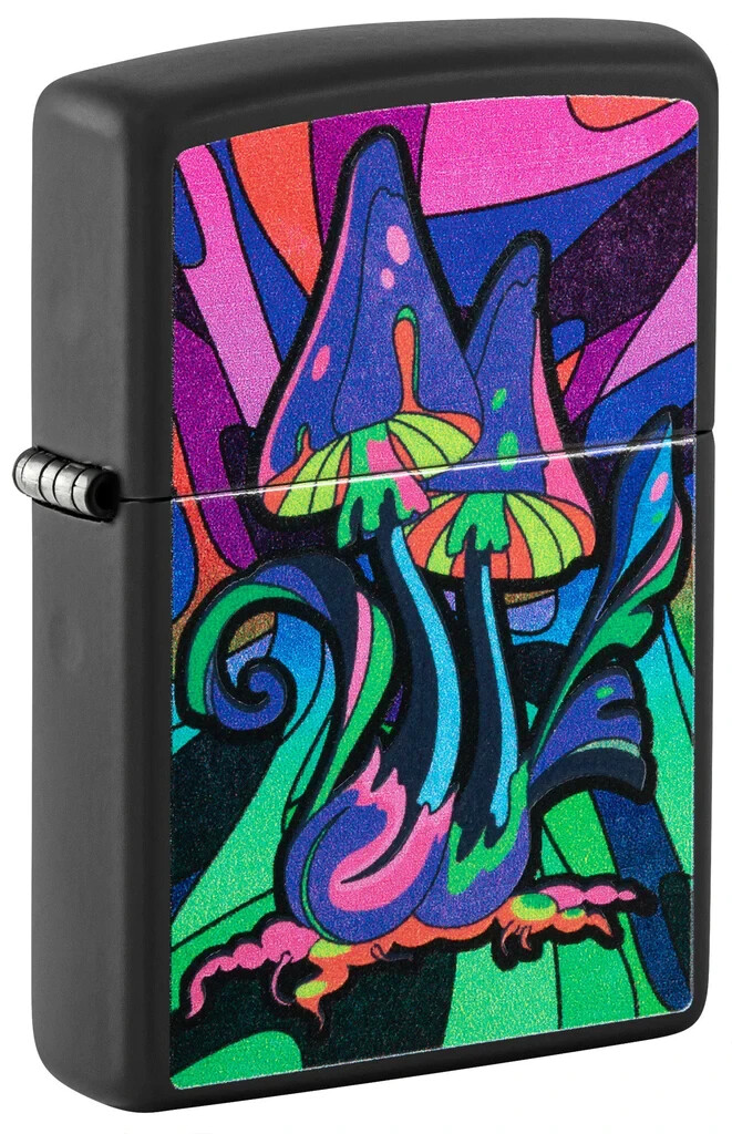 Zippo 48386, Counter Culture Design, черная зажигалка, черная матовая зажигалка