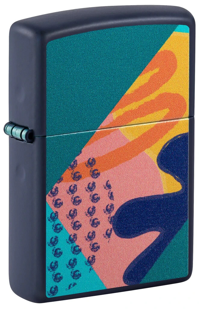 Zippo 48417, зажигалка Pattern Design, темно-синяя матовая отделка