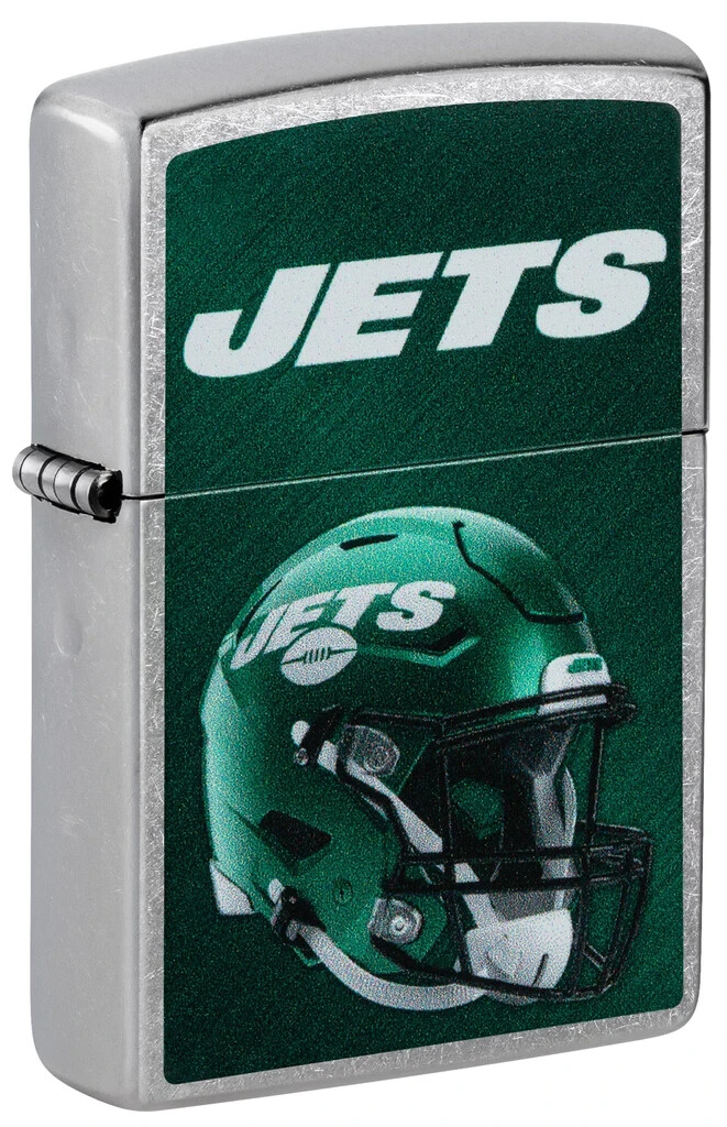 Zippo 48443, зажигалка New York Jets NFL, отделка Street Chrome