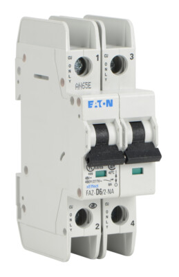 FAZ-D6/2-NA, EATON, branch protector,UL 489 Industrial miniature circuit breaker