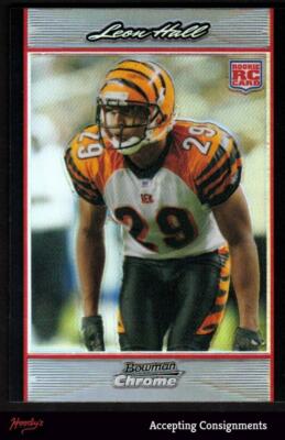 2007 Bowman Chrome Refractors #BC109 Leon Hall RC BENGALS ROOKIE