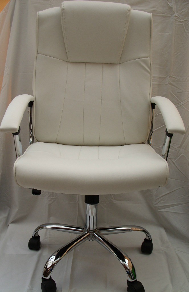 New Stylish Beige Executive Leather Office Home study Computer Desk