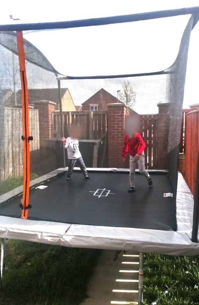 Sportspower 10ft x 8ft Rectangular Trampoline with Enclosure and