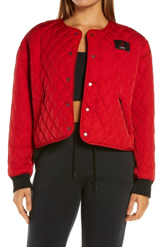 Pre-owned Jordan Reversible Essentials Womens Flight Jacket - Small In Red