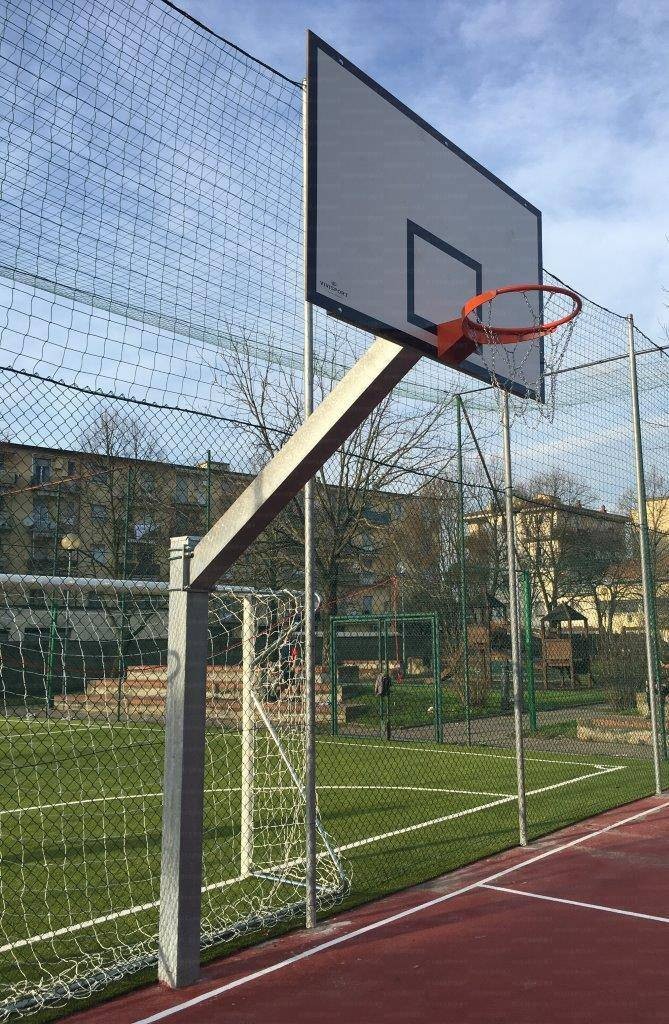 (12V) 1/2 IMPIANTO BASKET/MINIBASKET MONOTUBO 15X15 SBALZO 165 SCEGLI FISSAGGIO