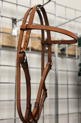 Circle Y Copper Square Turq Concho 5//8in Headstall