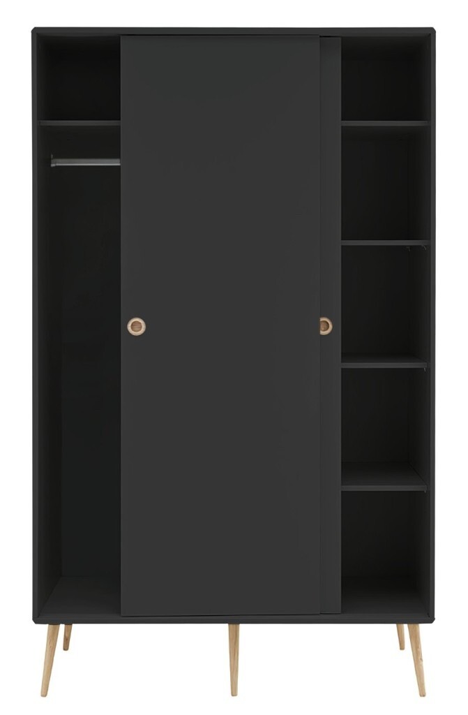 Ex Display Argos Home Softline 2 Door Sliding Wardrobe Black