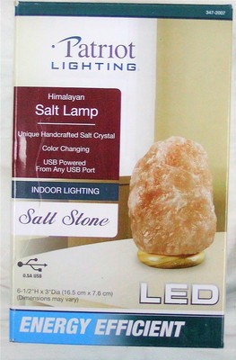 Natural Himalayan Salt Stone Lamp Color Changing Handcrafted USB Powered NEW ZC