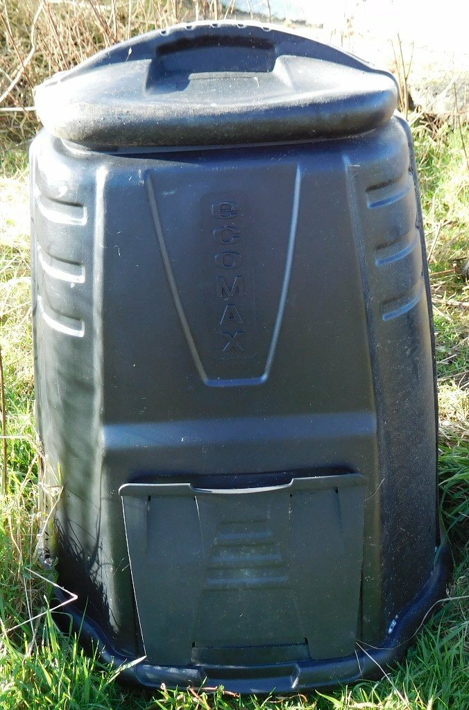 Three Black Compost Bins in Kirkcudbright, Dumfries and Galloway