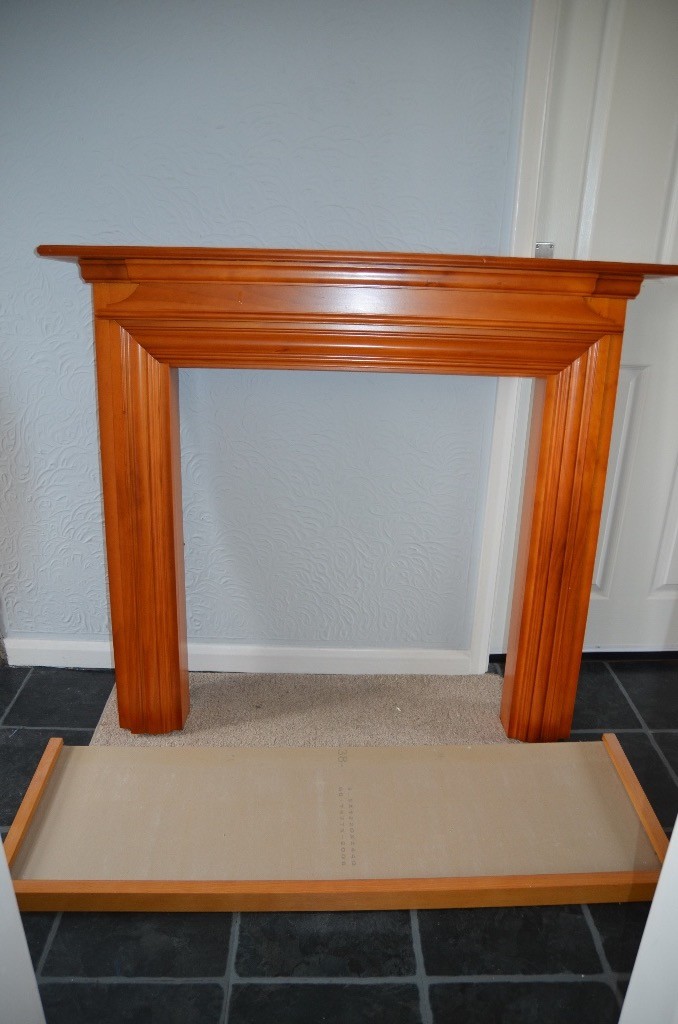Wooden fireplace surround and MDF hearth Reduced price Open to offers