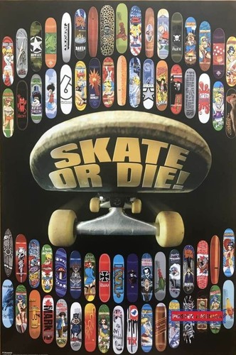 Skate Or Die Assorted Skate Deck Art Vintage 2002 UK Import