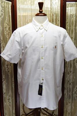 NWT $115 Ralph Lauren Polo XL Classic Fit solid white logo casual shirt y3j5