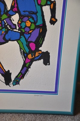 ANDREW CARSON SIGNED & NUMBERED 3/250 Soccer Silkscreen