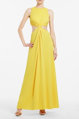 最安値 NEW BCBGMAXAZRIA LMR6Q338 GOWN DRAPED OLESYA YELLOW RADIANT ワンピース