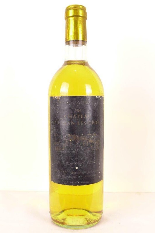  Graves ChâTeau Ludeman Les CèDres  Blanc 1986 - Bordeaux