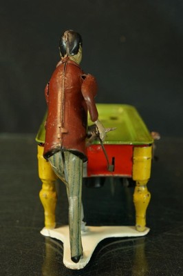 1900'S GUNTHERMANN GERMAN TIN WIND UP BILLIARDS POOL PLAYER VINTAGE ORIGINAL TOY