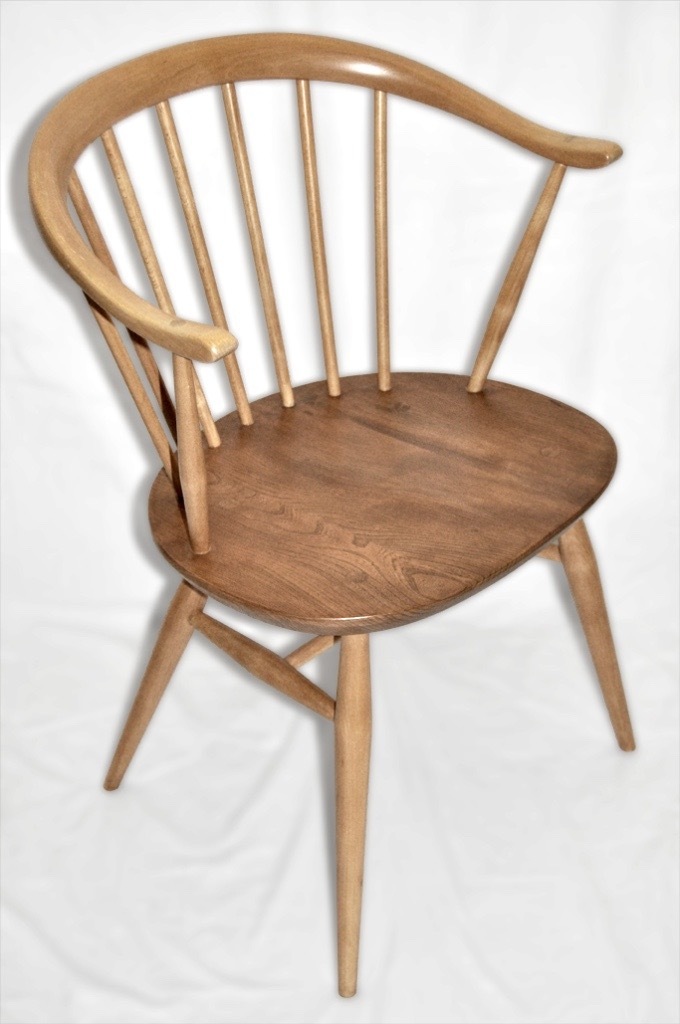 Set of 4 Vintage Retro 60's Ercol Windsor Cowhorn Chairs Fully