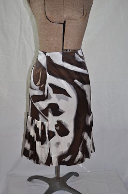 PER SE  EMBASSY womens size  8 lined Silk BLEND Atomic design SKIRT NWT $295