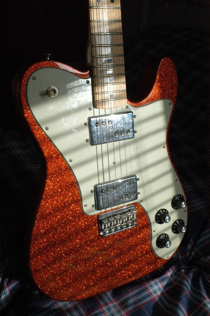 Fender Telecaster Deluxe 72 Reissue TANGERINE SPARKLE Mint. RARE 300