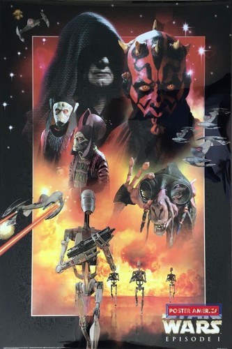STAR WARS episode1 当時物 ポスター 90s 80s Star Wars Vintage Poster Episode 1 TPM Exclusive W/Pin 28