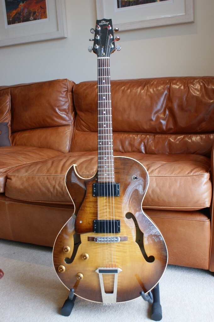 Rare lefthanded Heritage Jazz guitar, H575 in great condition in