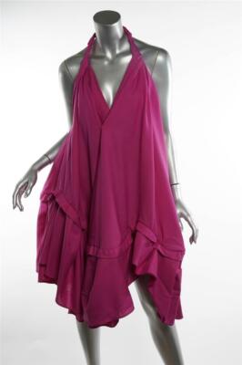 JACQUEMUS フレサ ハイウエスト スリムフィット トラウサ JACQUEMUS Fuchsia Sleeveless Halter Asymmetrical Tulle LA