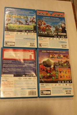 Large Lot of Nintendo Wii U Skylanders and Disney Xfinity Games w/ Figures ^