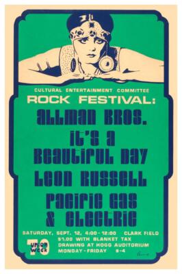 the Allman Brothers - POSTER - live 1970 Leon Russell Duane & Gregg Dickey Betts