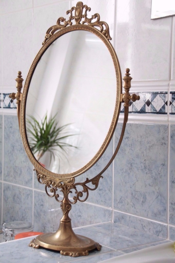 Vintage Vanity Mirror On Stand Beauty & Health