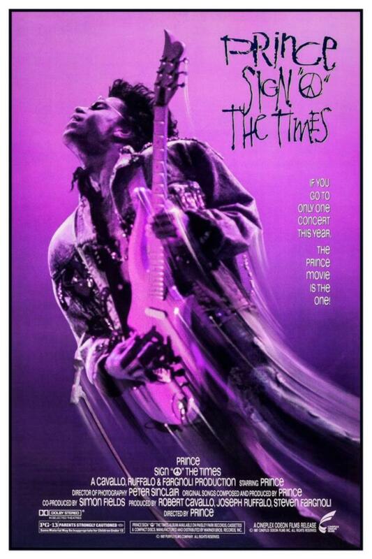 Prince - *LARGE POSTER*  Sign O The Times -  AMAZING Purple PICTURE -  Must See