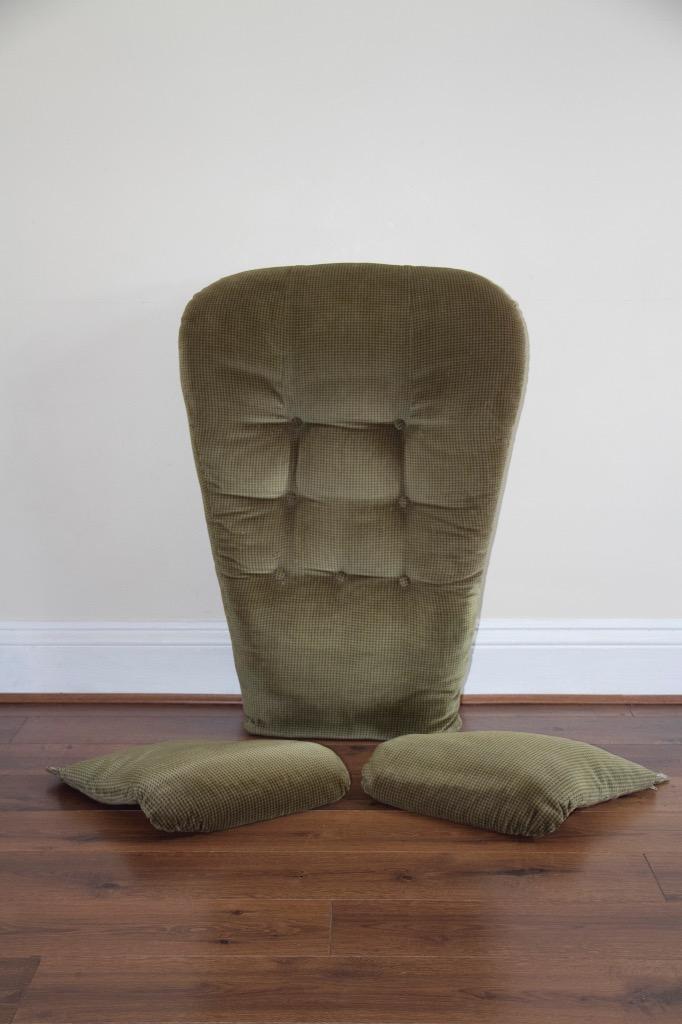 Genuine Ercol Evergreen Highback Easy chair 913 vintage cushions with