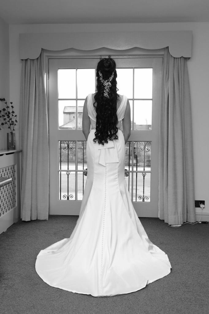 Satin, Ivory Wedding dress size 10 | in Leeds, West Yorkshire | Gumtree