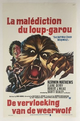 BOY WHO CRIED WEREWOLF Belgian 1973 Orig Poster HORROR 