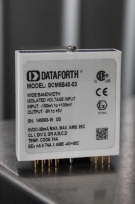 DATAFORTH Analog Wide Bandwidth Isolated Voltage Input Module, Model SCM5B40-03