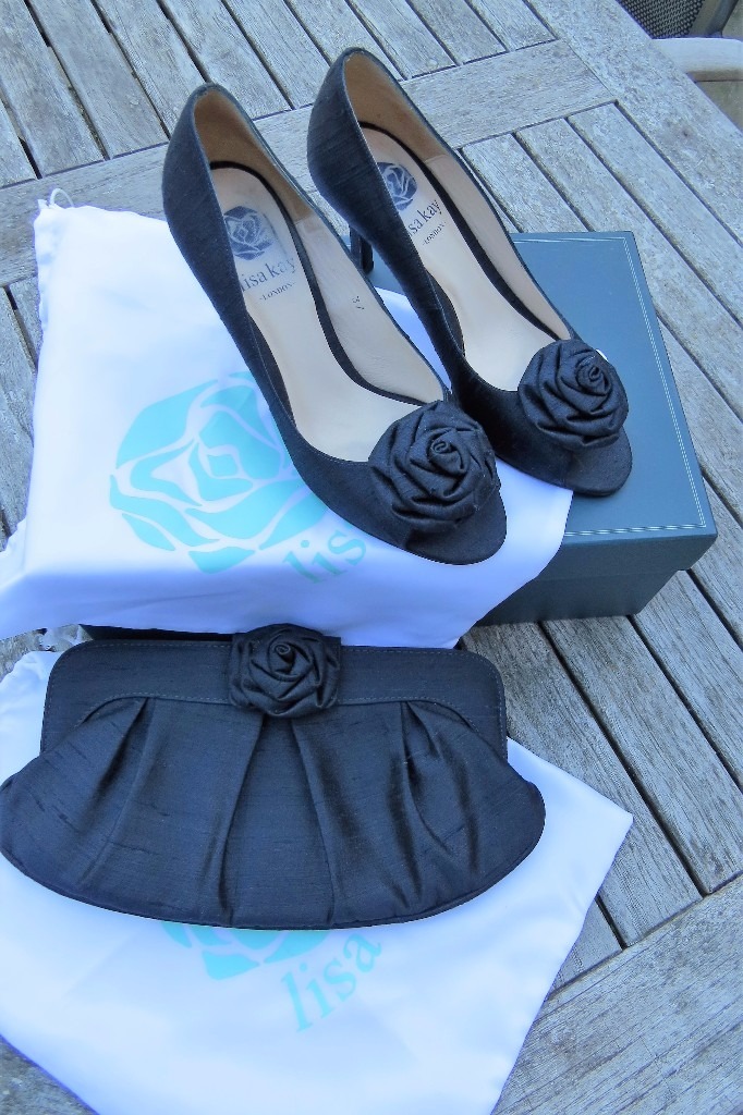 Lisa Kay Navy Bag & Shoes Wedding Occasion Races Mother The Bride Groom size 4 in Loughborough