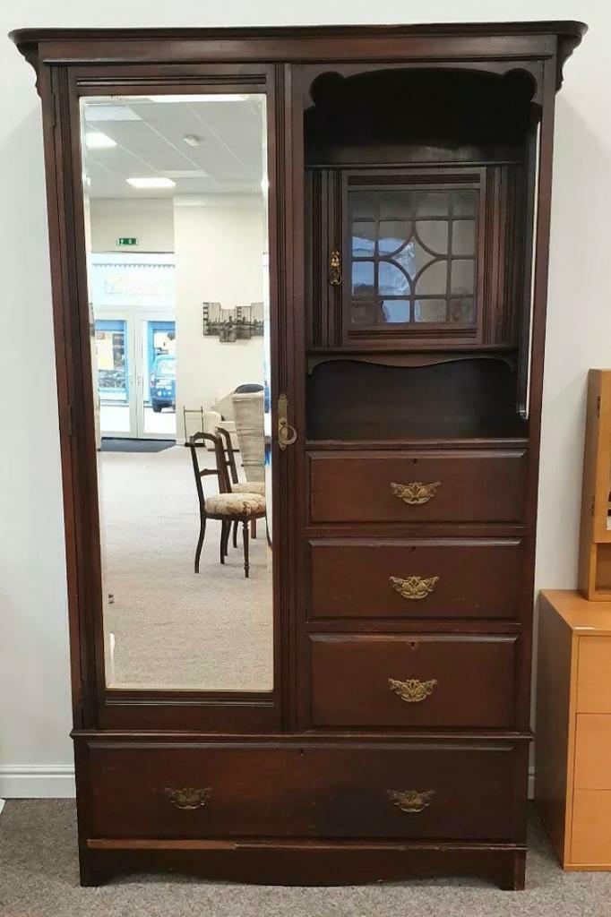 Antique Wardrobe With Mirror In Woodhall Spa Lincolnshire
