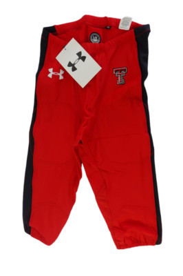 Under Armour NEW Texas Tech Red Raiders Drawcord Mens L Red Football Game Pants