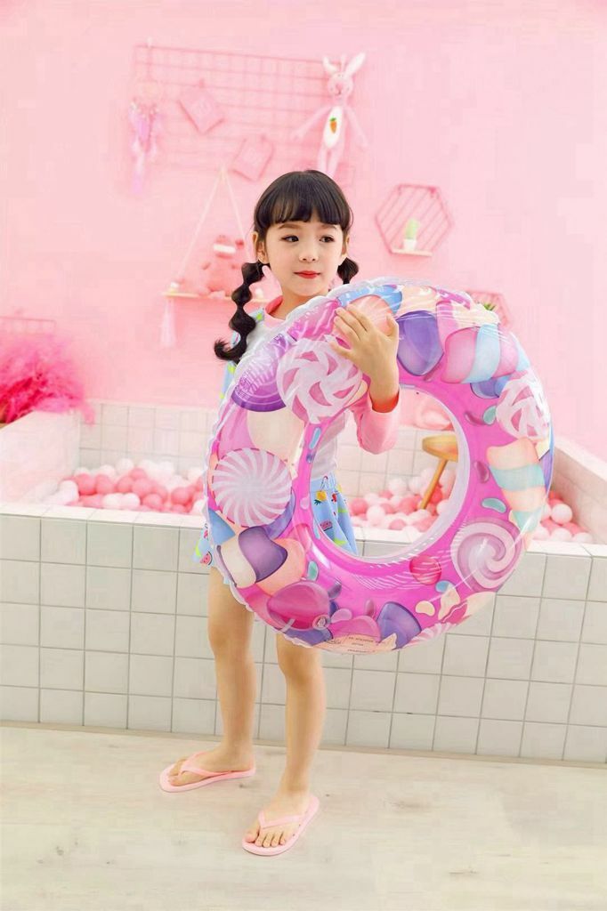 Salvagente Gonfiabile Caramelle 90cm Bambini Mare Piscina Estate bal