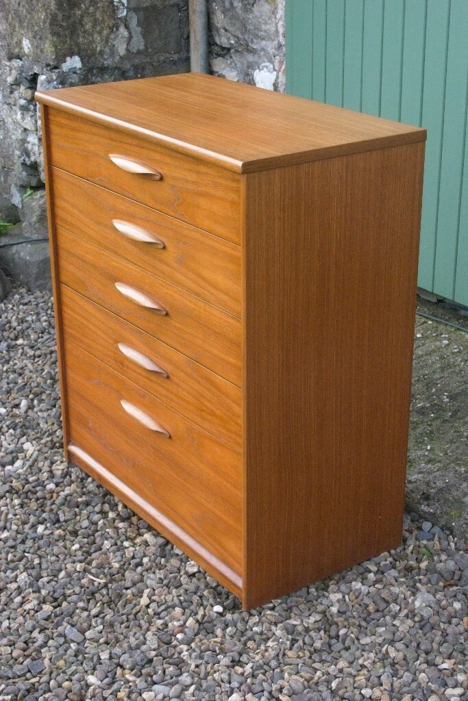 Teak chest of drawers for sale. G plan, mid century era. in Kelty