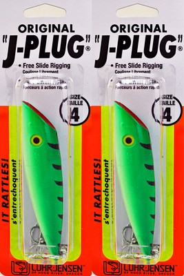 Luhr Jensen Everglo Blue Top Ladderback Rattle J Plug 4 11//16/" 5004-004 Salmon