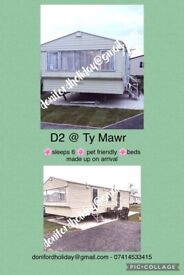 image for 2 bedroom caravan hire 27-30 May Parkdeans Ty Mawr north wales 