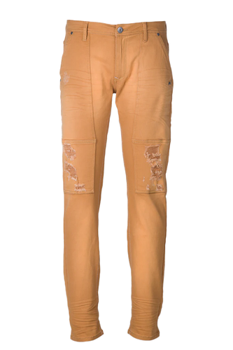 Мужские рваные джинсы A. Tiziano Bronze Alan из выстиранной саржи