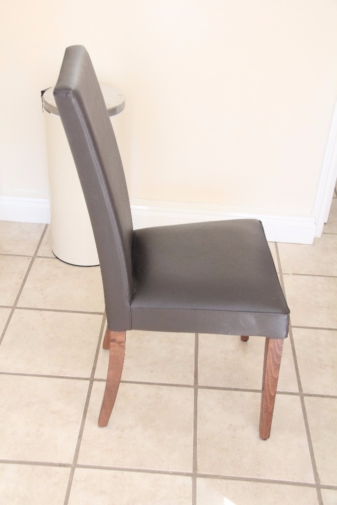 4x Marks & Spencers Alton leather dining chairs in Cheltenham